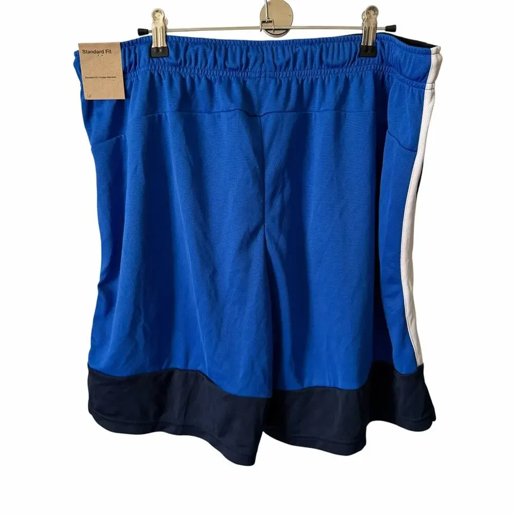 NWT Nike Mens Size 2XL Fly MC Training Shorts Blue White Activewear Workout